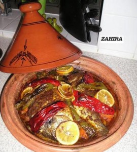 Vis tajine met groente