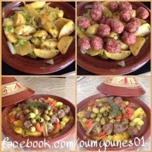 Tajine met aardappels en prei