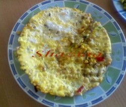 Omelet van maiskorrels