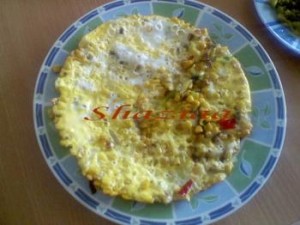 Omelet van maiskorrels